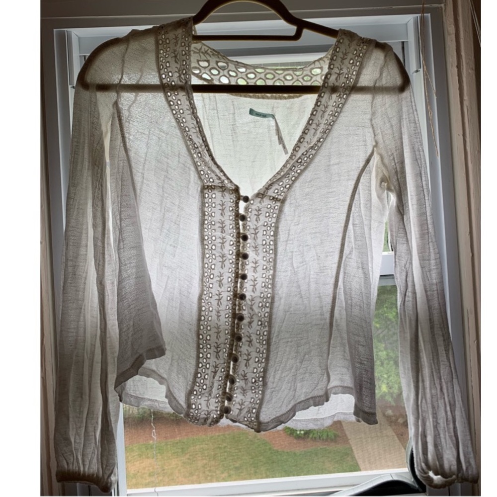 Urban Outfitters White Kimichi Blue Top